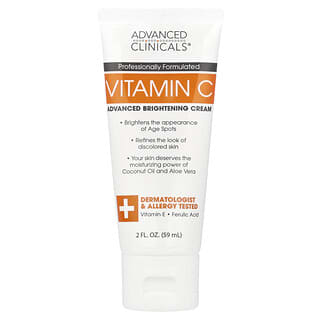 Advanced Clinicals, Vitamina C, Crema iluminadora avanzada, 59 ml (2 oz. líq.)