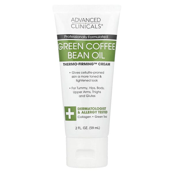 Advanced Clinicals, 生咖啡豆油，Thermo-Firming™ Cream，2 液量盎司（59 毫升）