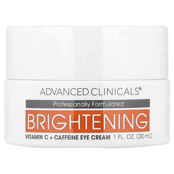 Advanced Clinicals, Brightening Vitamin C + Caffeine Eye Cream, 1 fl oz (30 ml)