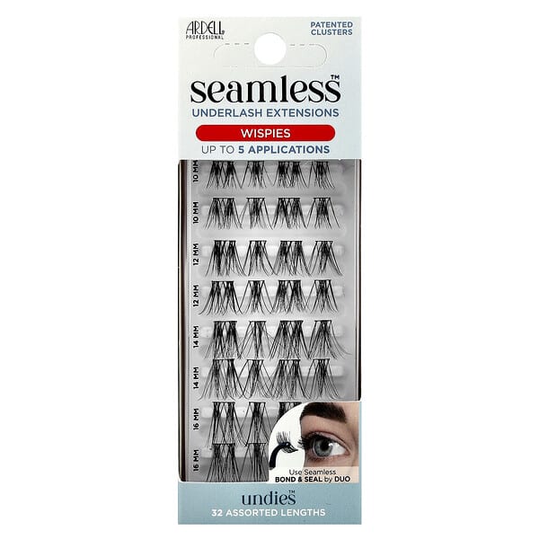 Ardell, Seamless™, extensii sub gene, wispies, 32 lungimi asortate