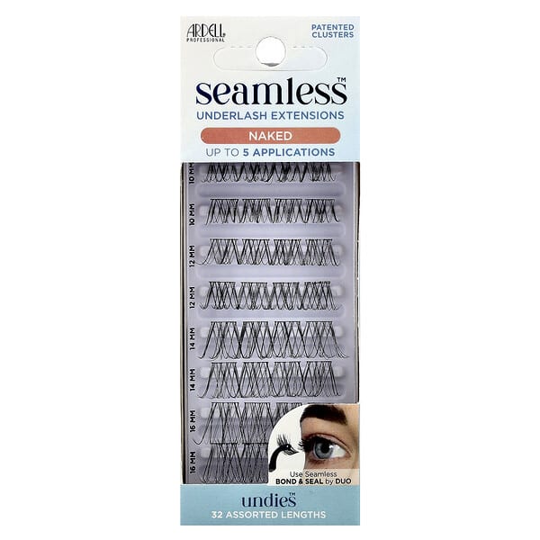 Ardell, Seamless™, Underlash Extensions, Naked, 32 Assorted Lengths