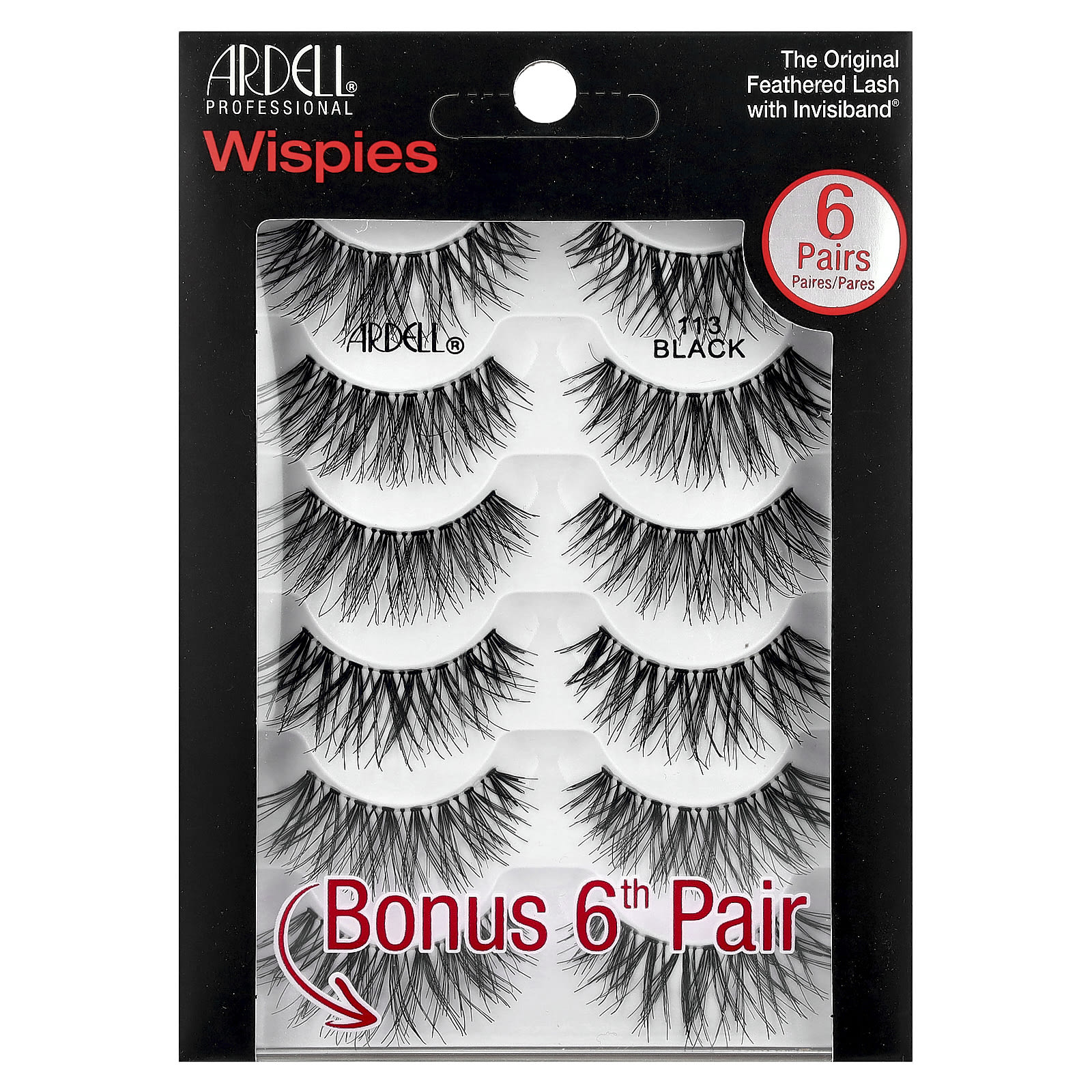 アイラッシュ、Wispies（ウィスピーズ）、113ブラック、6組