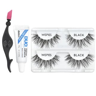 Ardell, Deluxe Pack, Wispies Lashes com Aplicador e Adesivo para Cílios, 1 Conjunto