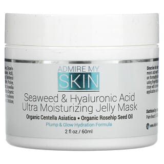 Admire My Skin, Seaweed & Hyaluronic Acid Ultra Moisturizing Jelly Beauty Mask, 2 fl oz (60 ml)