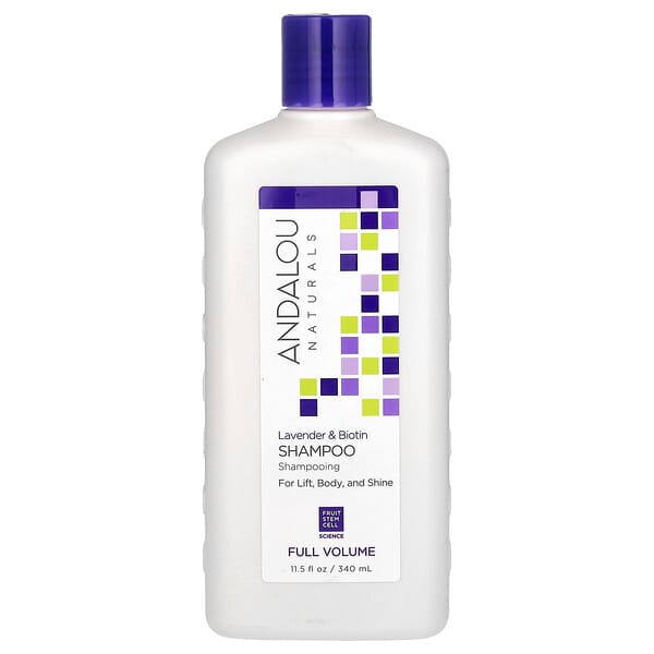 Andalou Naturals, Shampoo, Full Volume, Lavender &amp; Biotin, 11.5 fl oz (340 ml)
