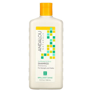 Andalou Naturals, Shampoo, Brilliant Shine, For Strength and Vitality, Sunflower & Citrus, 11.5 fl oz (340 ml)
