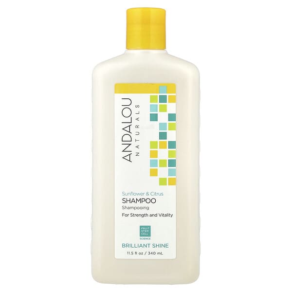 Andalou Naturals, 샴푸, 눈부신 광채, 힘과 활력, 해바라기 & 시트러스, 340ml(11.5fl oz)