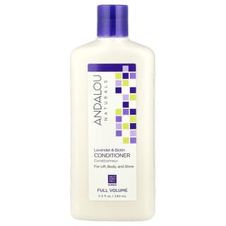 Andalou Naturals, Après-shampoing, volume total, pour élever le corps et la brillance, lavande et biotine, 340 ml (11,5 fl oz)