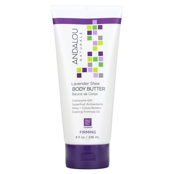 Andalou Naturals, ボディバター、Firming、ラベンダーシア（保湿成分）、236ml（8液量オンス）