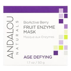 Andalou Naturals, フルーツ酵素美容マスク、バイオアクティブ8種類のベリー、年齢に応じたエイジングケア、50g（1.7オンス）