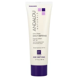 Andalou Naturals, Ultra Sheer Daily Defence Facial Lotion, Age Defying, SPF 18, 2.7 fl oz (80 ml)
