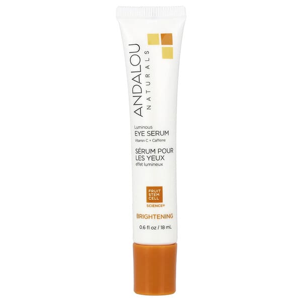 Andalou Naturals, 루미너스 아이 세럼, 0.6fl oz (18ml)