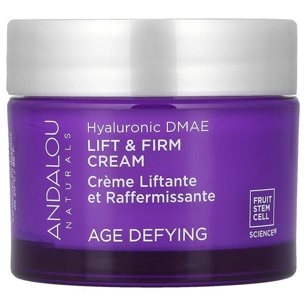 Andalou Naturals, Andalou Naturals, 리프트 & 펌 크림, 히알루론산 DMAE, 1.7 fl oz (50 ml)