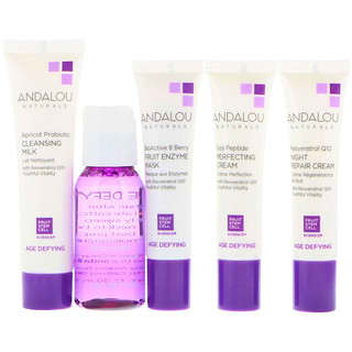 Andalou Naturals, Get Started, Age Defying, Skin Care Essentials, 5 Piece Kit
