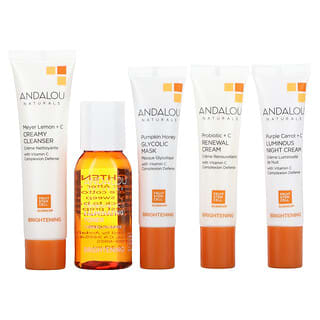 Andalou Naturals, Get Started Brightening, набор средств для ухода за кожей из 5 предметов