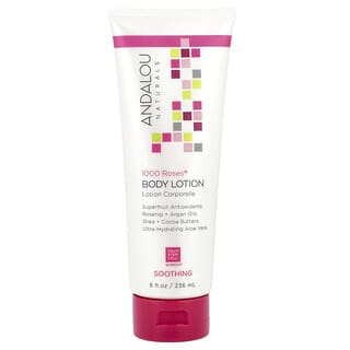 Andalou Naturals, バラ1000輪のなめらかボディローション、 8 fl oz (236 ml)