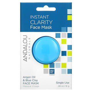 Andalou Naturals, Instant Clarity Beauty Face Mask, Argan Oil & Blue Clay, 0.28 oz (8 g)