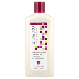 Andalou Naturals, Shampooing, Soin de couleur, Pour une hydratation infusée, Complexe 1000 roses, 340 ml