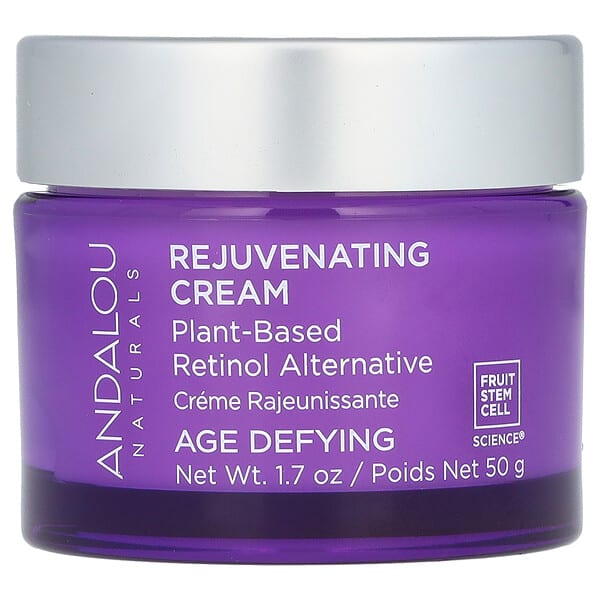 Andalou Naturals, 리주브네이팅 크림, 식물성 레티놀 대용품, 노화 방지, 50g(1.7oz)