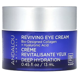 Andalou Naturals, Reviving Eye Cream, Bio-Designed Collagen + Hyaluronic Acid, belebende Augencreme, biotechnologisch entwickeltes Kollagen + Hyaluronsäure, 13 ml (0,45 fl. oz.)