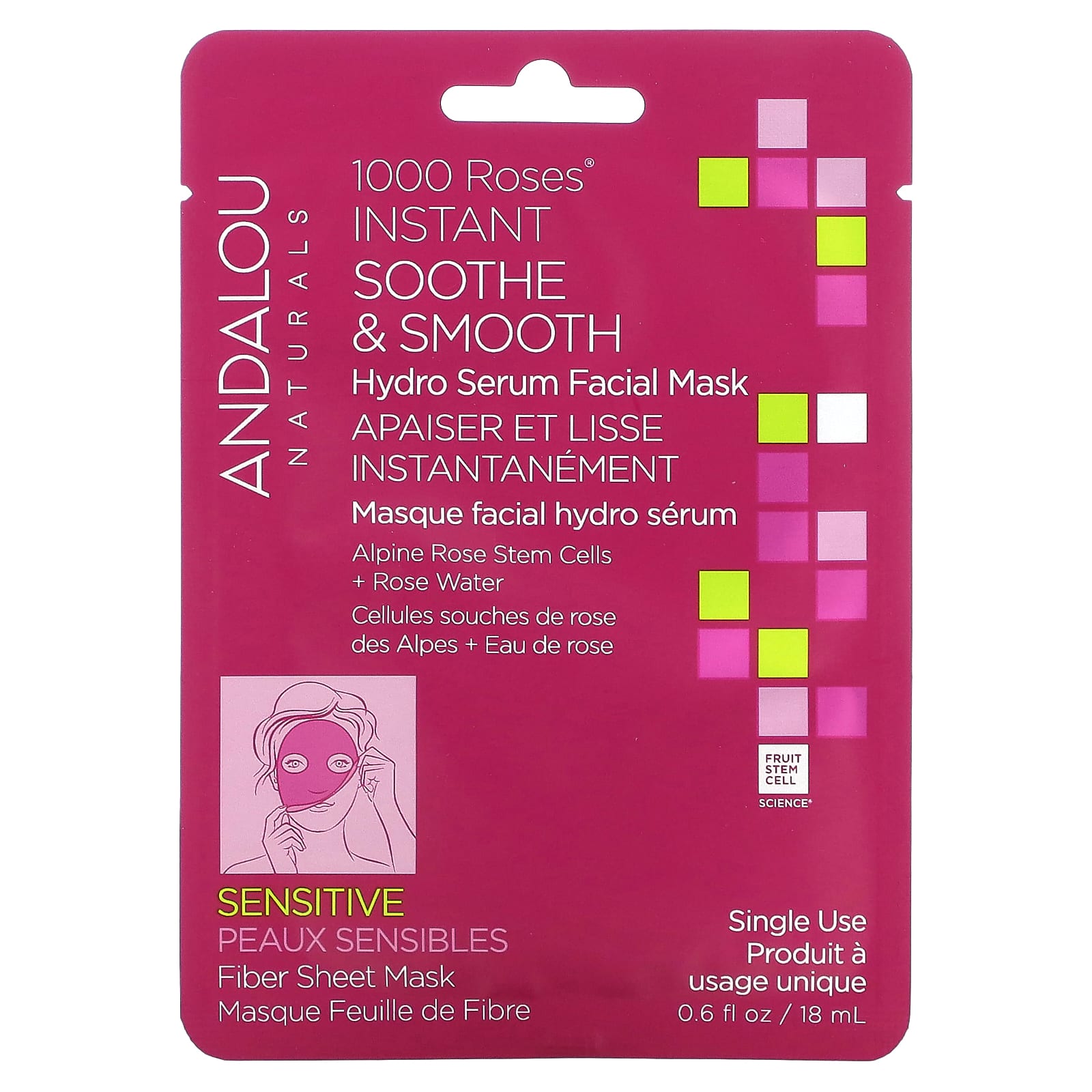 Andalou Naturals, Instant Soothe & Smooth, Hydro Serum Beauty Facial