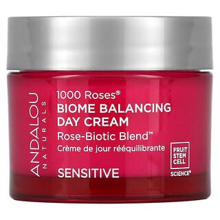 Andalou Naturals, 1000 Roses, Biome Balancing Day Cream, Sensitive, 17 oz (50 g)