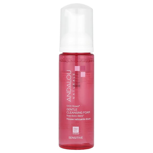 Andalou Naturals, 1000 Roses, 젠틀 클렌징 폼, 민감성, 163ml (5.5 fl oz)
