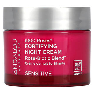 Andalou Naturals, 1000 Roses, Fortifying Night Cream, Sensitive, 1.7 oz (50 g)