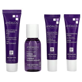 Andalou Naturals, The Age Defying Routine Set,Anti-Aging-Routine-Set, 4-teiliges Set