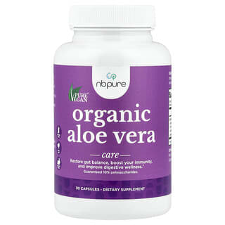 NB Pure, Aloe vera orgánico, 300 mg, 30 cápsulas