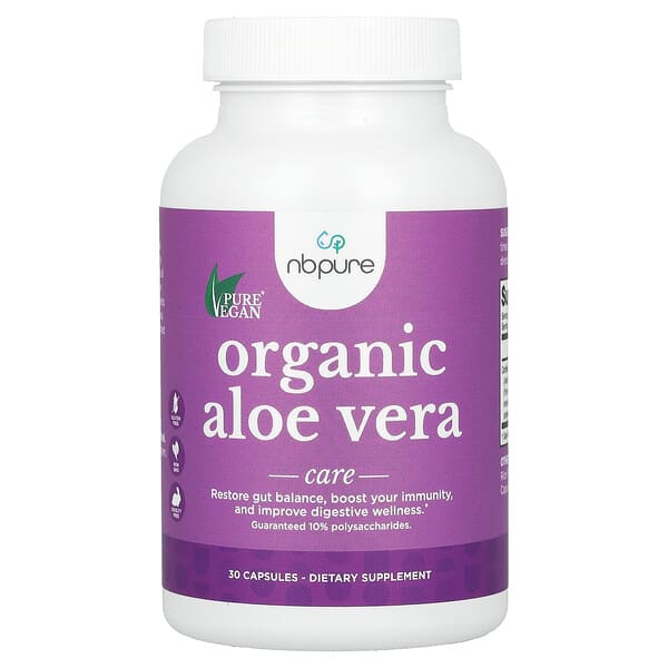 Organic Aloe Vera, 300 mg, 30 Capsules