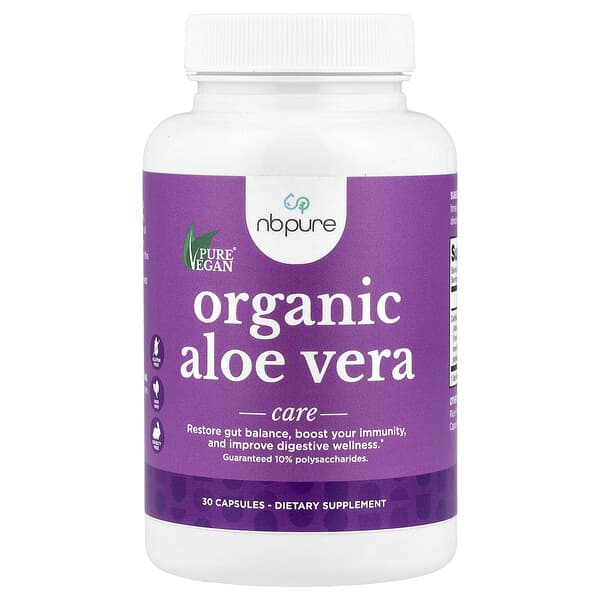 NB Pure, Organic Aloe Vera, 30 Capsules (300 mg per Capsule) — product photo 1