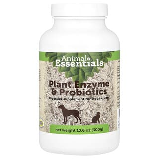 Animal Essentials, Enzimas Vegetais e Probióticos, para Cães e Gatos 10.6 oz (300 g)