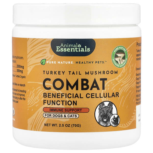 Animal Essentials, трутовик разноцветный, грибной гриб, для собак и кошек, 70 г (2,5 унции)