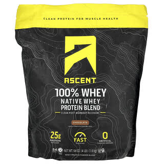 Ascent‏, Native Whey Protein Blend, Chocolate, 4 lb (1.8 kg)