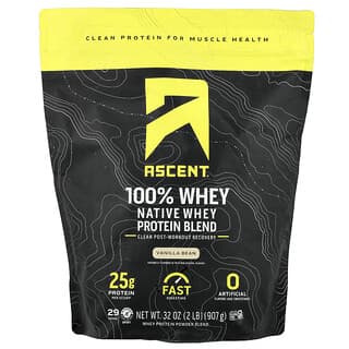 Ascent, Native Whey Protein Blend, Vanilla Bean, 2 lb (907 g)