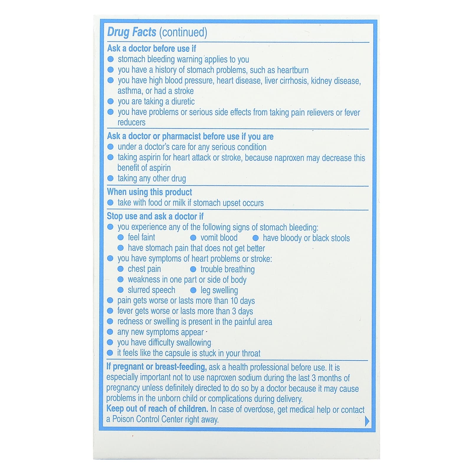 Aleve, Naproxen Sodium Capsules, Liquid Gels, 220 mg, 50 Capsules