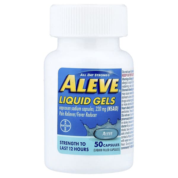 Aleve, Naprokseennatriumkapselit, nestemäiset geelit, 220 mg, 50 kapselia