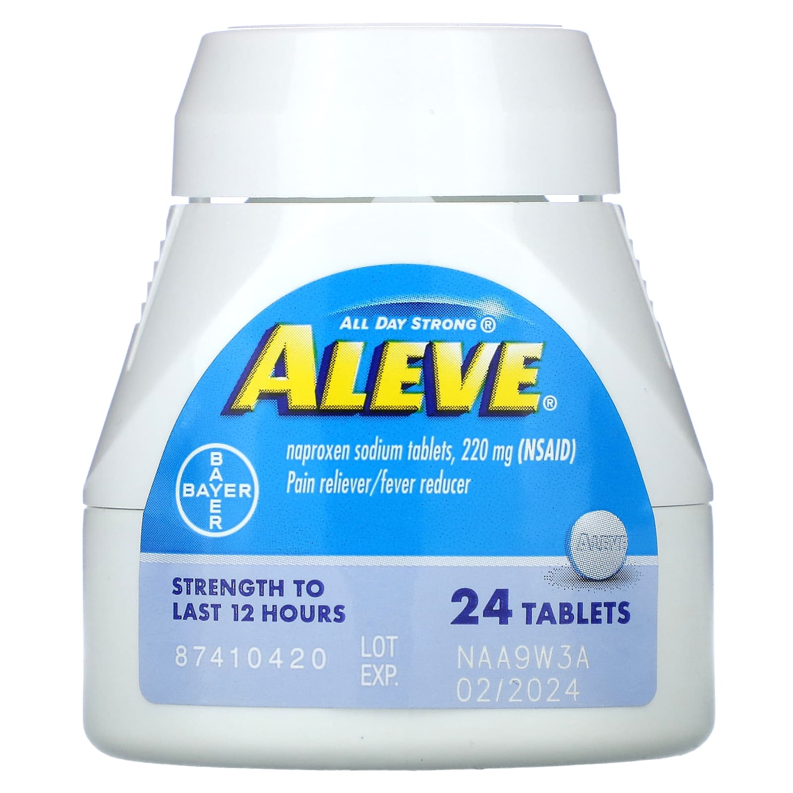 Aleve, Naproxen Sodium Tablets, 220 Mg, 24 Tablets