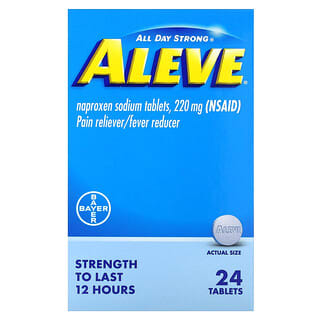 Aleve, Naproxen Sodium Tablets, 220 mg, 24 Tablets