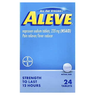 Aleve, Naproxen Sodium Tablets, 220 mg, 24 Tablets