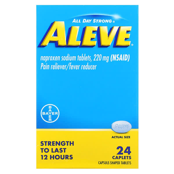 Aleve, Comprimidos de naproxeno sódico, 220 mg, 24 comprimidos