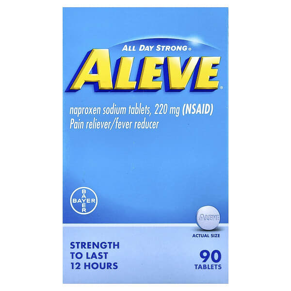 Aleve, 나프록센 나트륨 정제, 220mg, 90정