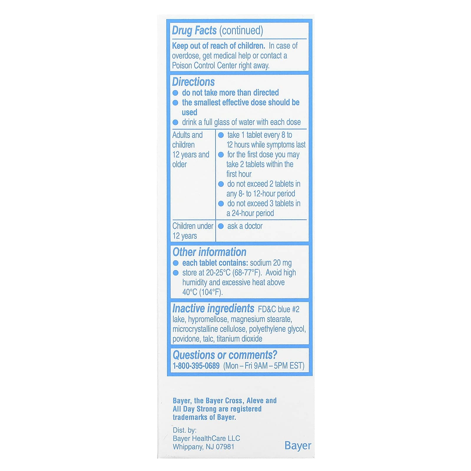 Aleve, Naproxen Sodium Tablets, Back & Muscle Pain, 220 mg, 90 Tablets