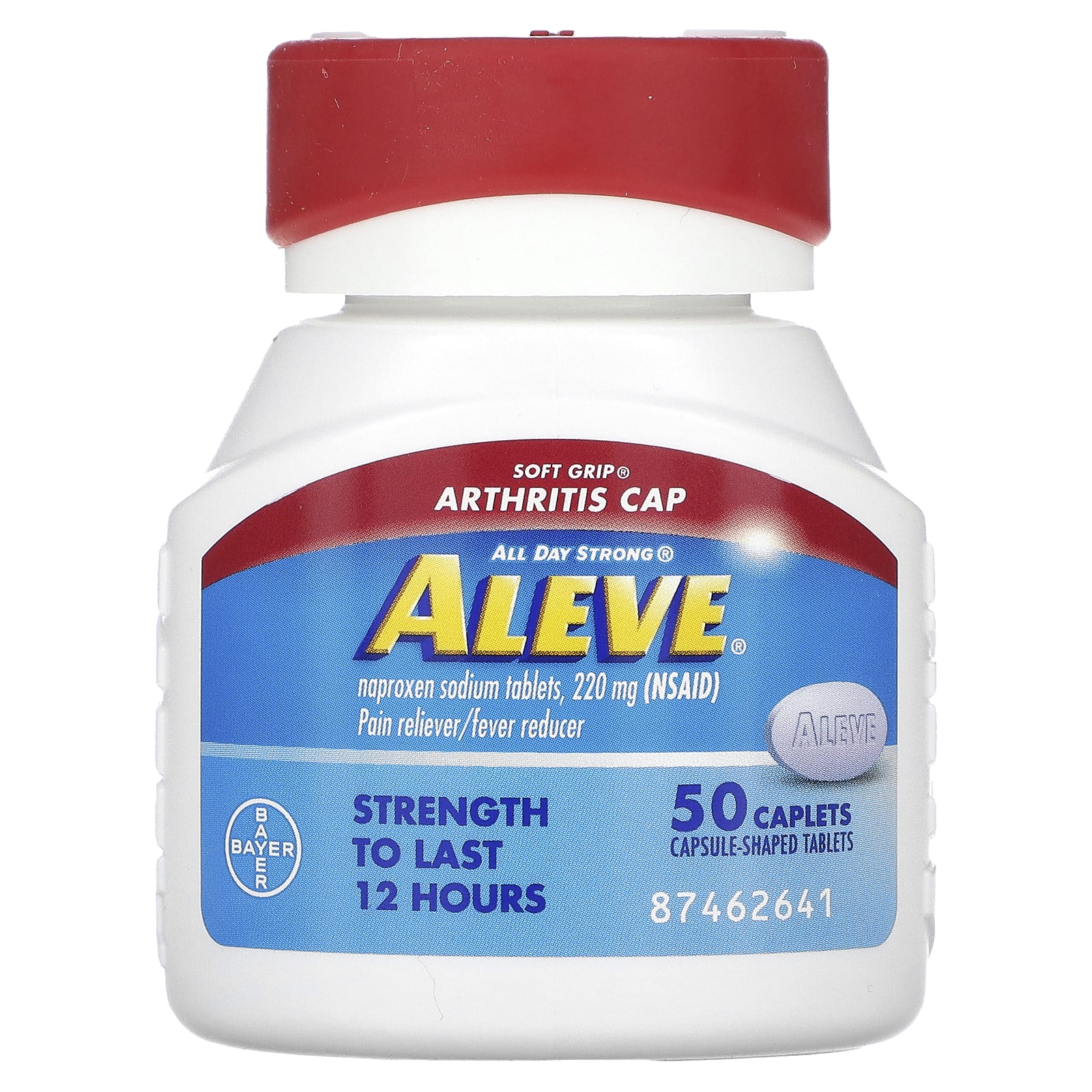 Aleve, Naproxen Sodium Tablets, 220 mg, 50 Caplets