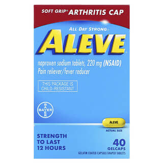 Aleve, Напроксен в таблетках, 220 мг, 40 капсул