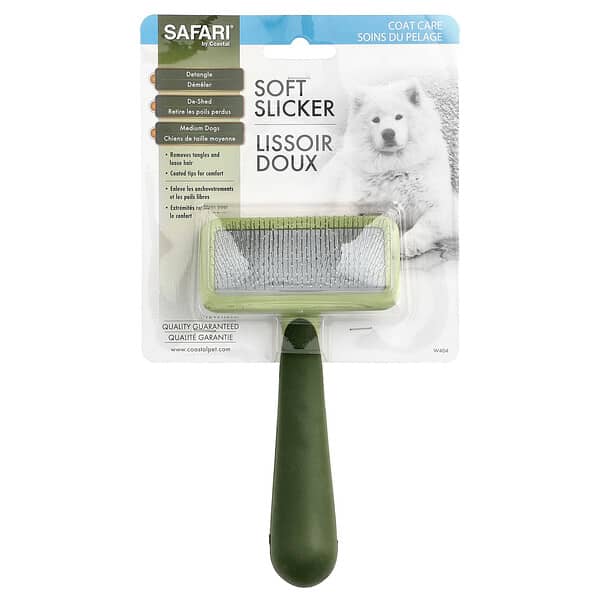 Safari（サファリ）, 中型犬用ソフトスリッカーブラシ、ブラシ1本