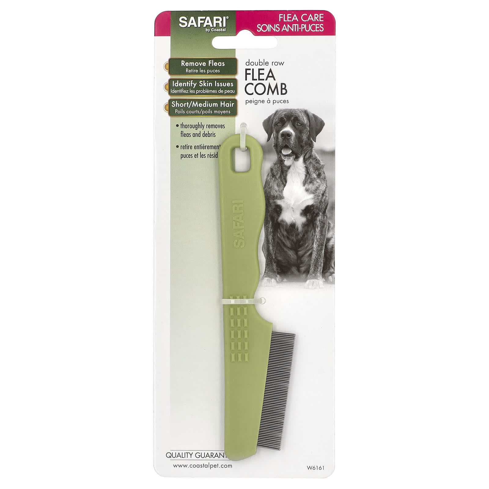 Safari, Double Row Flea Comb for Dogs, 1 Comb
