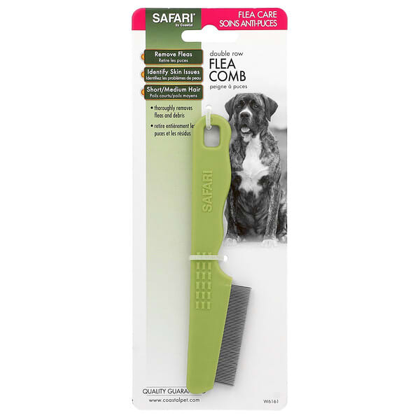 Safari, Peine antipulgas de doble hilera para perros, 1 peine