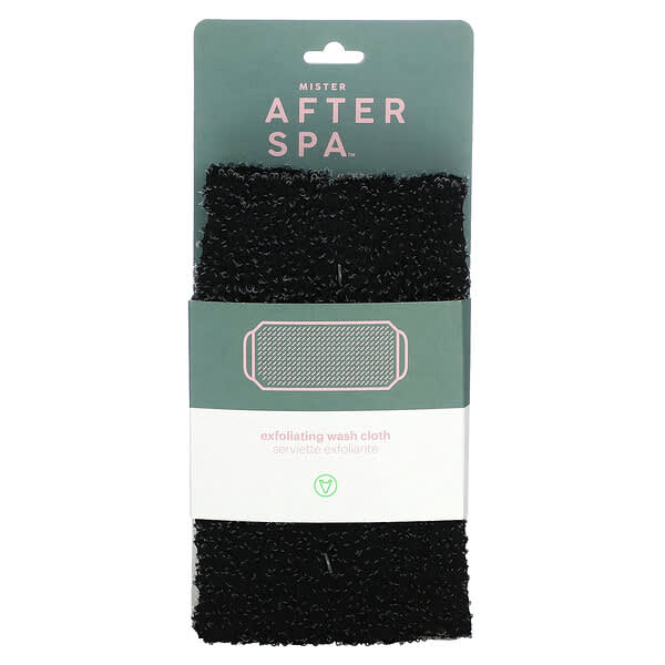AfterSpa, 각질 제거 워시 티슈, 블랙, 티슈 1개